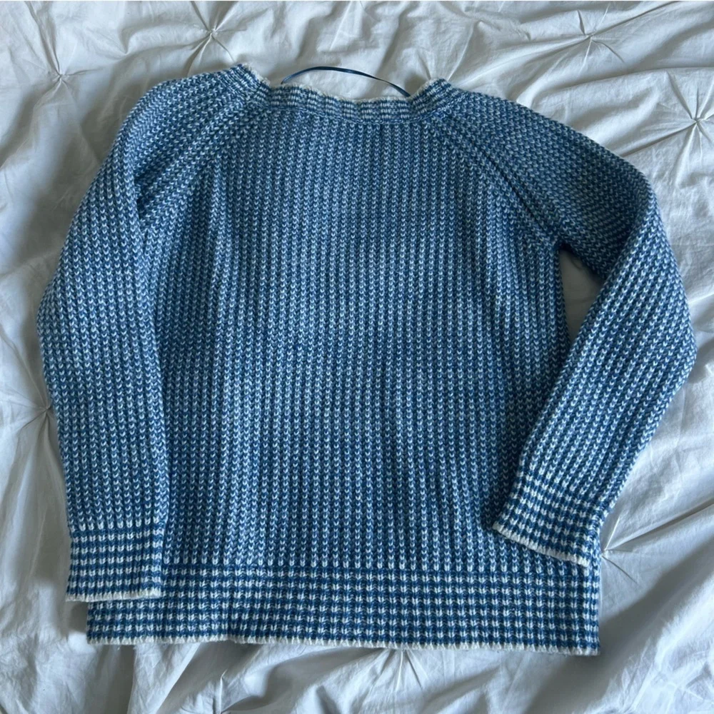 Zara Knit Womens Nautical Small Blue Patterned Women's Sweater - Picture 6 of 6